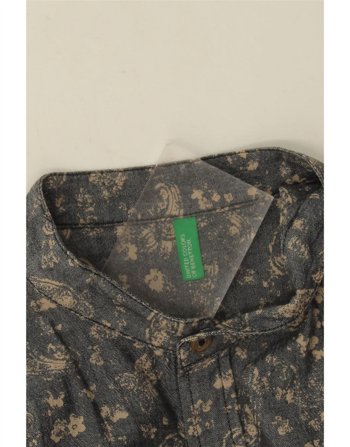 Benetton muška košulja srednje siva paisley boja