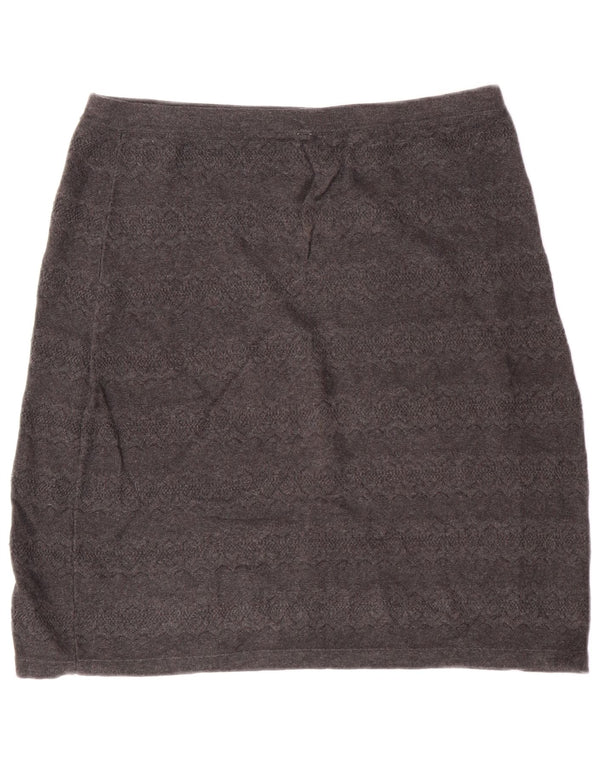 Ženska mini suknja visokog struka Fat Face UK 16 Large W30 siva pamučna klasična