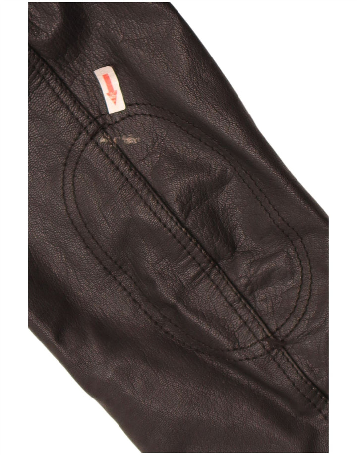 Jack & Jones muška bomber kožna jakna UK 40 velika crna