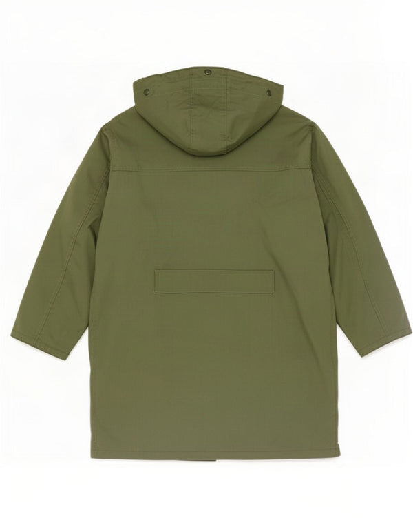 Vintage muška opuštena parka jakna s kapuljačom UK 38 srednje zelena