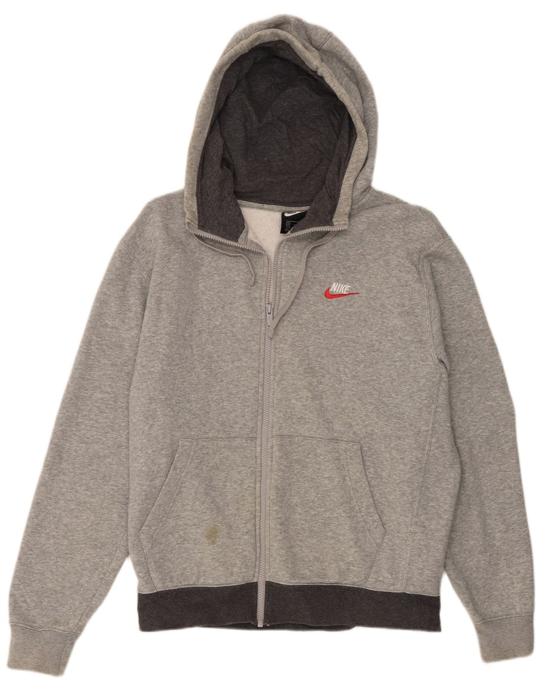 Nike muški pulover s kapuljačom na patentni zatvarač, srednje sivi flekasti pamuk