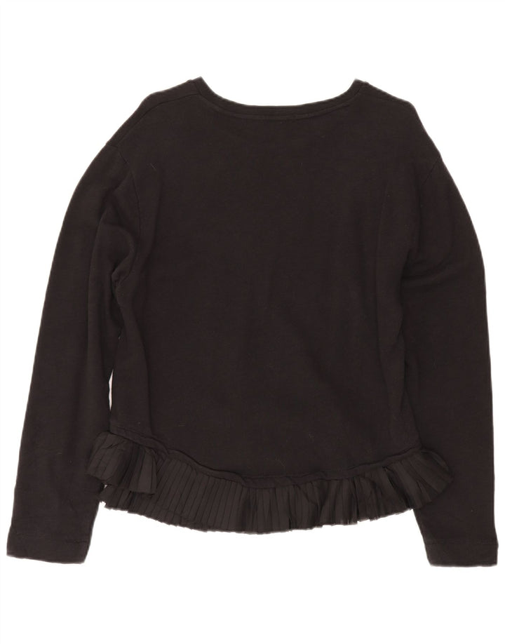 J. CREW Ženska majica s kratkim rukavima UK 14 Srednji crni pamuk