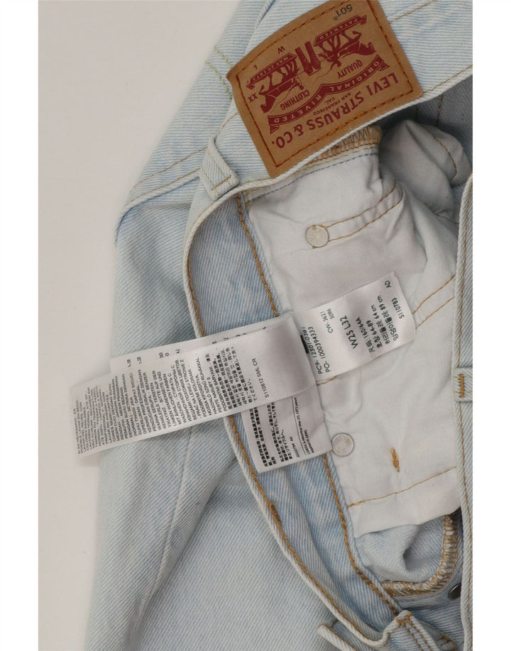 Levi's ženske ravne traperice 501 W25 L32 plavi pamuk