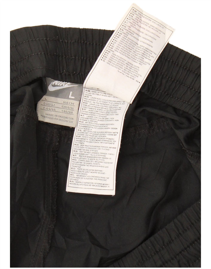 NIKE Womens Sport Shorts UK 14/16 Large  Black Polyester