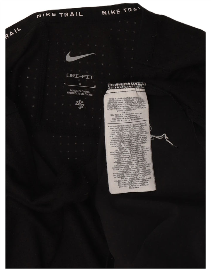 Nike Dri Fit majica kratkih rukava, veliki crni poliester