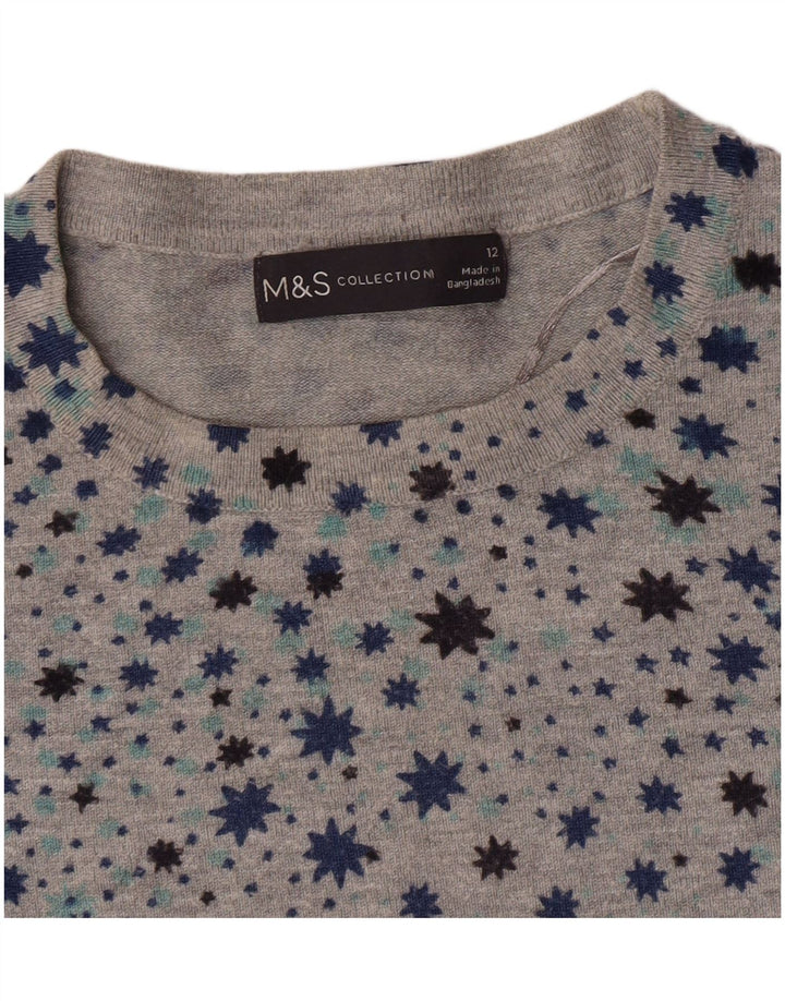 Marks & Spencer ženski džemper s okruglim izrezom UK 12 srednje siva
