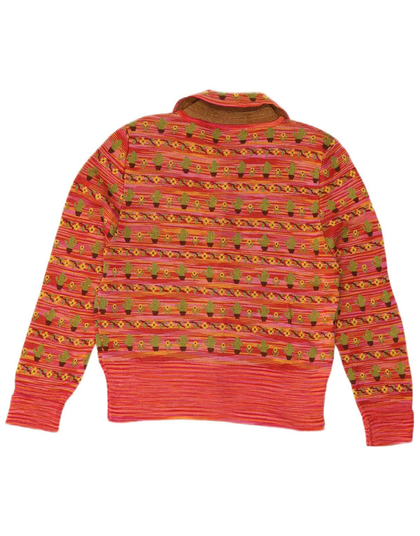 ZARA ženski balero džemper 3/4 rukava UK 14, velika crvena cvjetna viskoza