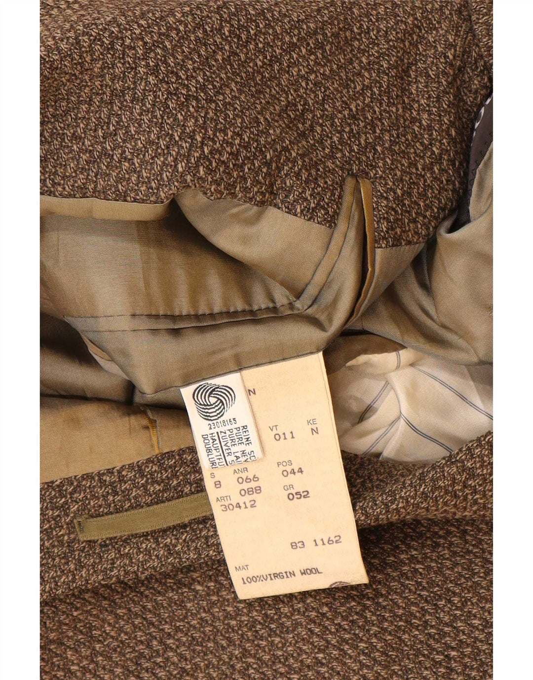 Hugo Boss muška jakna sa 3 gumba EU 52 XL smeđa djevičanska vuna