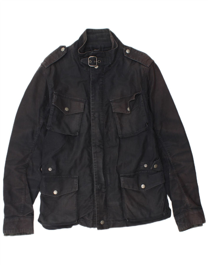 Woolrich Muška vojna jakna UK 36 Mala crna pamuk