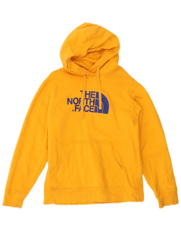 The North Face muška majica s kapuljačom srednje žute boje, pamuk