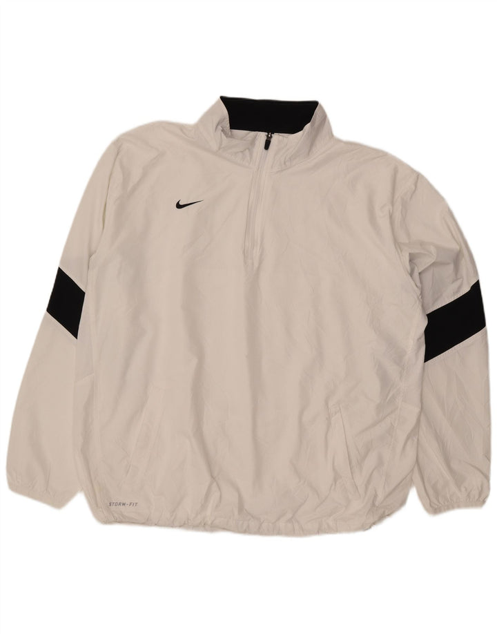 Nike Mens Storm-Fit Pullover Windbreaker Jacket UK 42 XL Bijela Colourblock