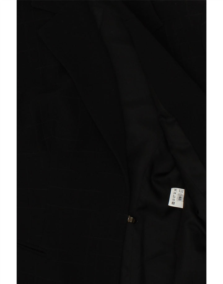 PANCALDI & B Womens Blazer Jacket IT 48 XL Black Check Acetate Vintage Pancaldi & B and Second-Hand Pancaldi & B from Messina Hembry 