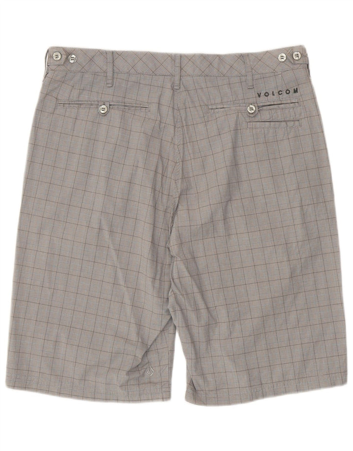 Volcom muške chino kratke hlače W34 veliki sivi karirani pamuk