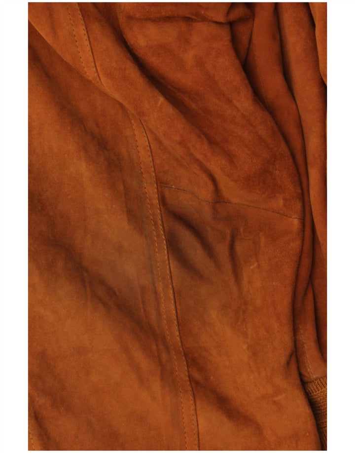 Vintage muška bomber jakna od brušene kože IT 52 XL smeđa koža