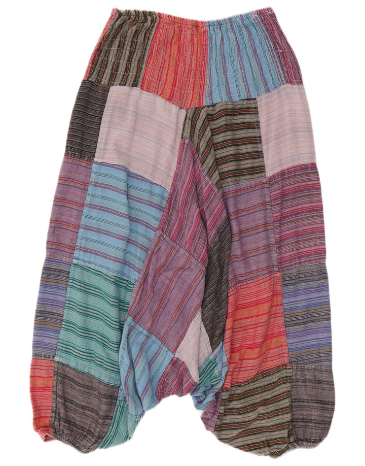 VINTAGE ženske harem hlače W30 L22 Raznobojni patchwork