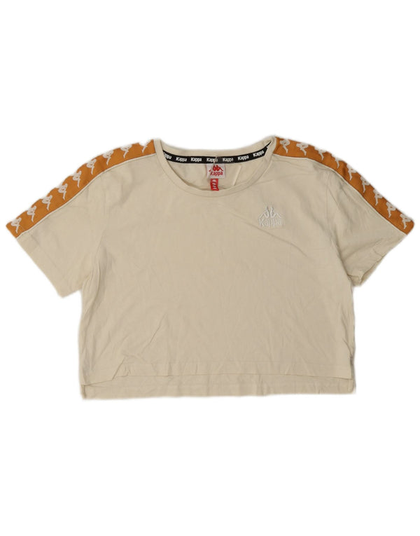 Kappa ženska majica kratkih rukava s grafičkim motivima UK 6 XS Off White Colourblock