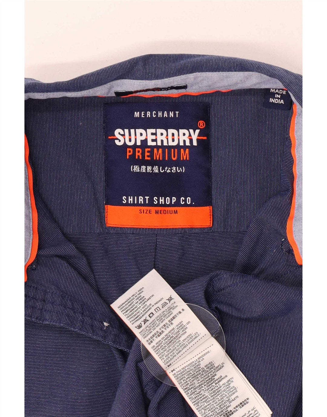 Superdry muška košulja kratkih rukava Srednje plavi pamuk