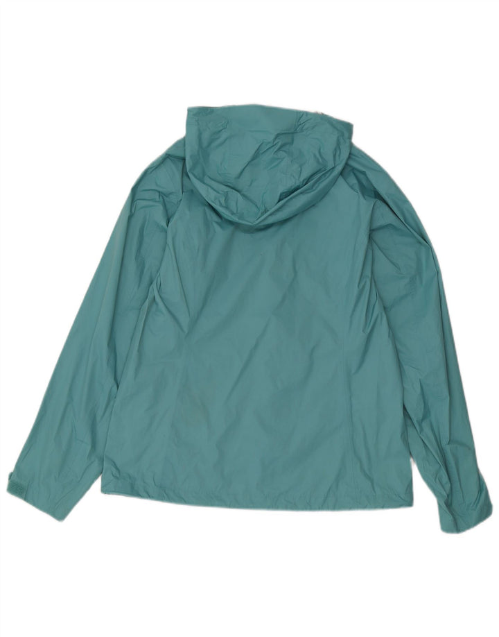 Eddie Bauer ženska kišna jakna s kapuljačom UK 14 srednje plavi najlon