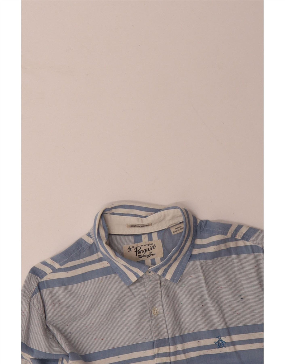 PENGUIN Heritage muška uska košulja srednjeg kroja, pamuk na plave pruge
