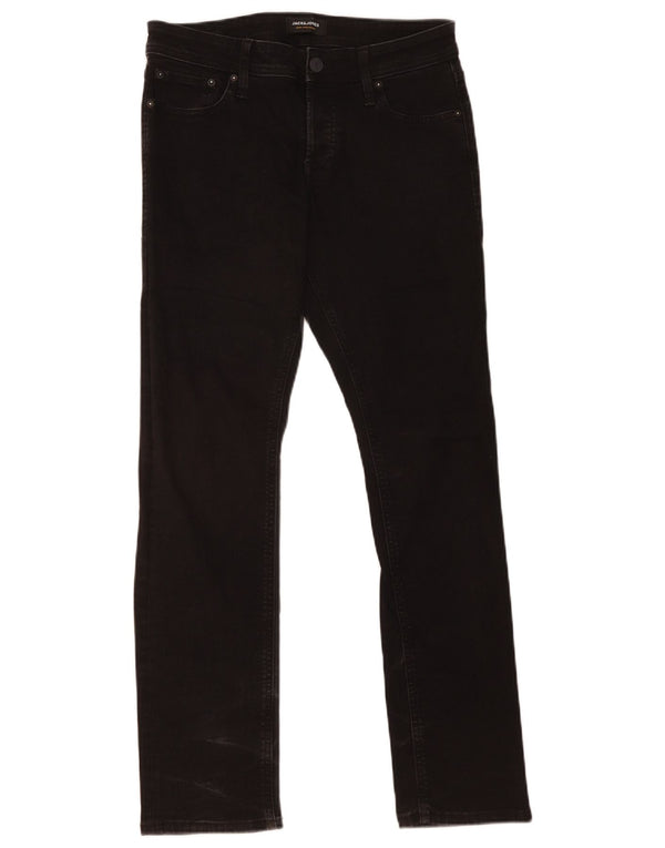 Jack & Jones muške uske traperice W30 L32 crni pamuk