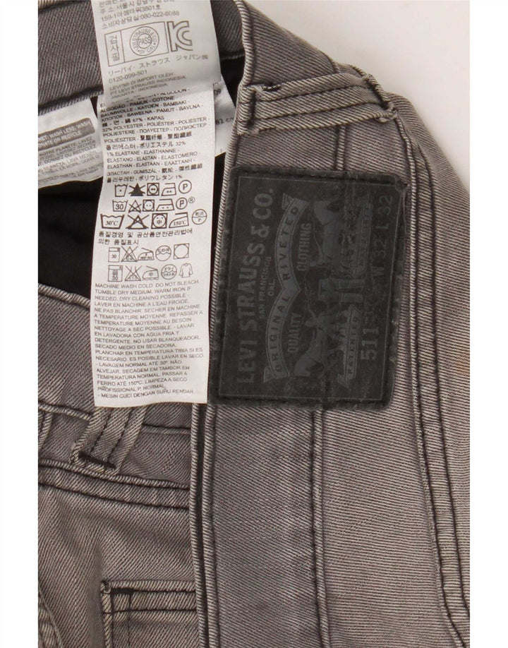 Levi's muške 511 uske traperice W32 L32 sivi pamuk