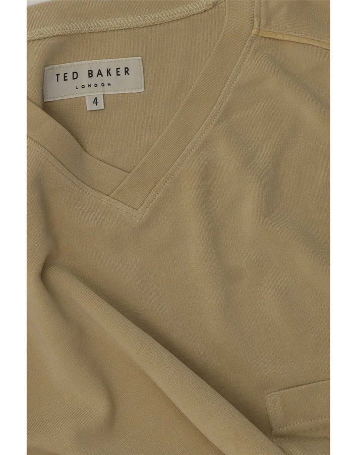 Ted Baker Muška majica kratkih rukava Veličina 4 veliki kaki pamuk
