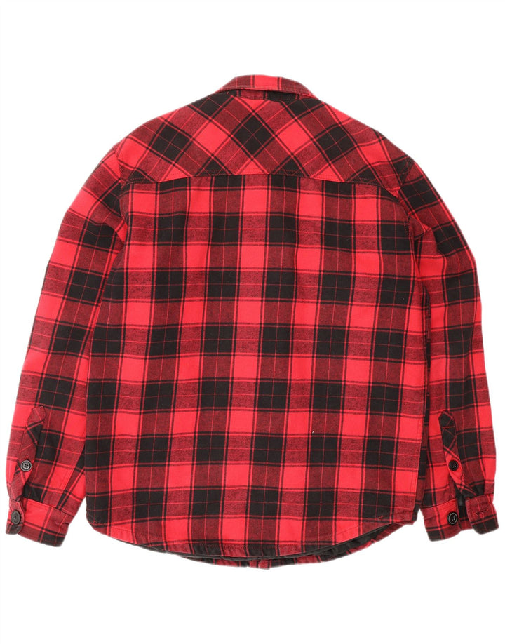 H&M muška flanelska košulja Lumberjack, veliki ružičasti karirani pamuk