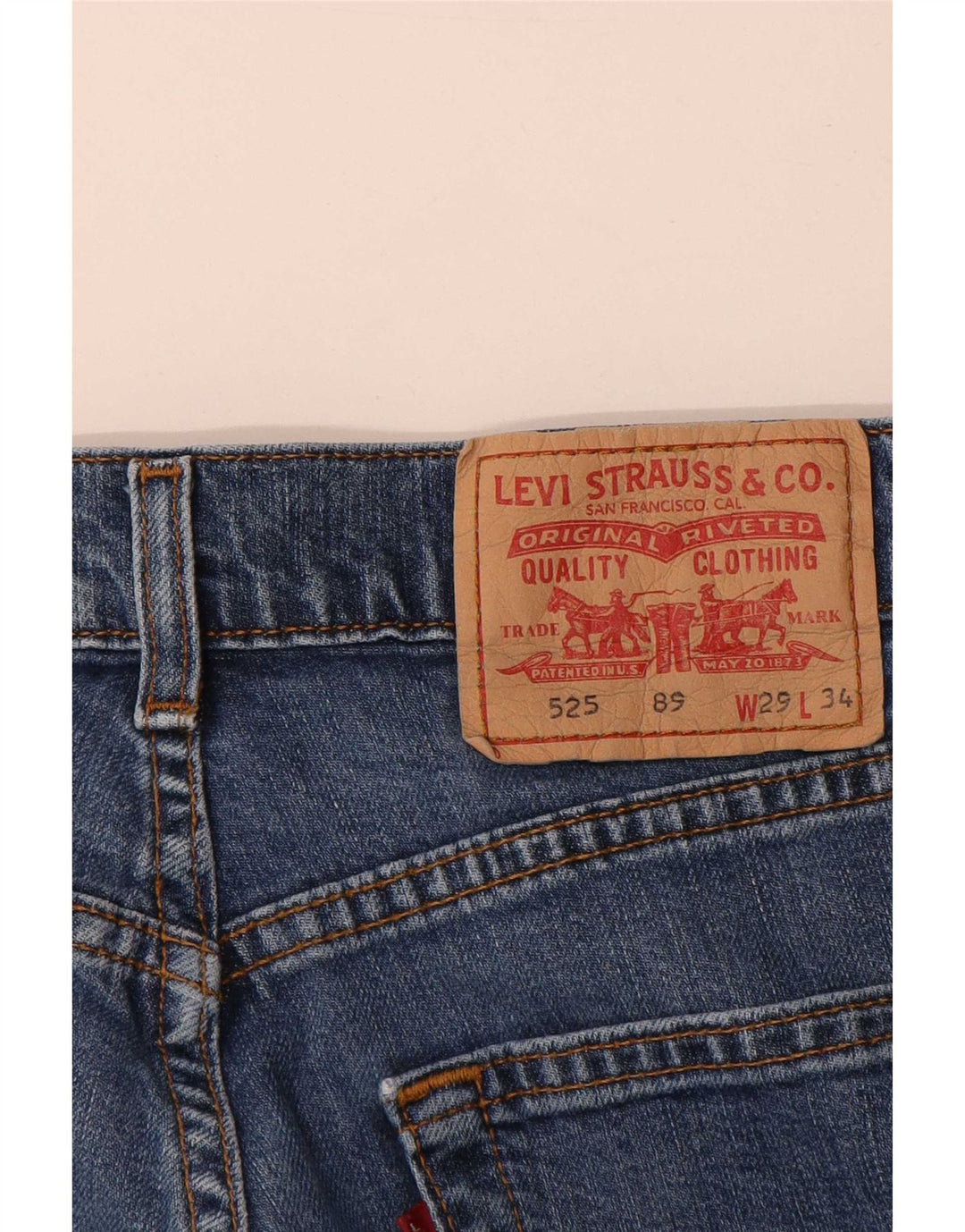 Levi's ženske 525 Bootcut traperice W29 L30 plavi pamuk
