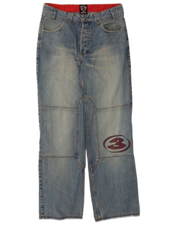 Suomy Mens Motorstyle Graphic Straight Jeans Srednje W32 L32 Plavi pamuk