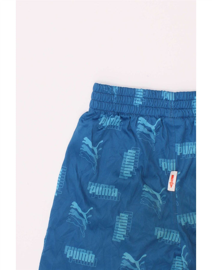 Puma Boys Graphic Sport Shorts 6-7 Years Blue Poliester