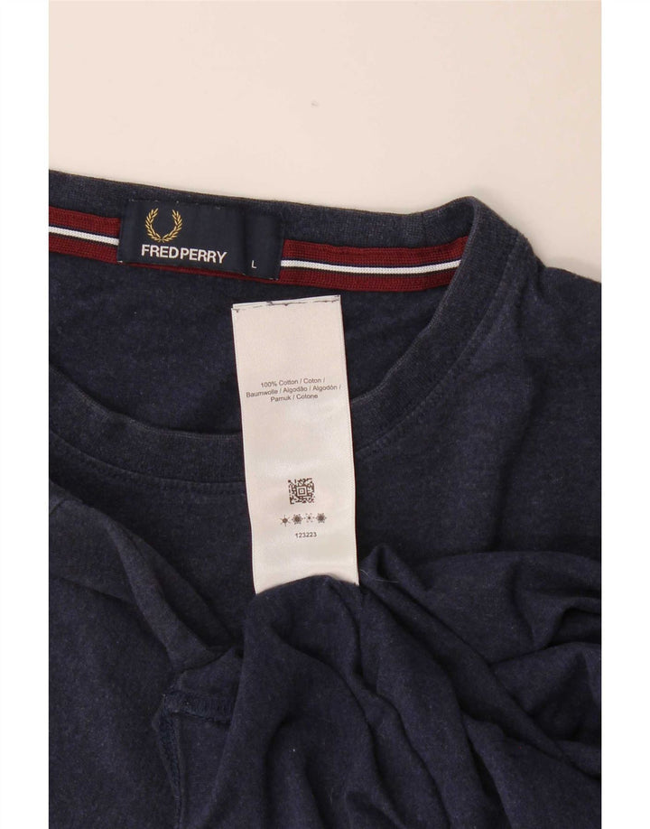 Velika muška majica kratkih rukava Fred Perry, tamnoplavi pamuk