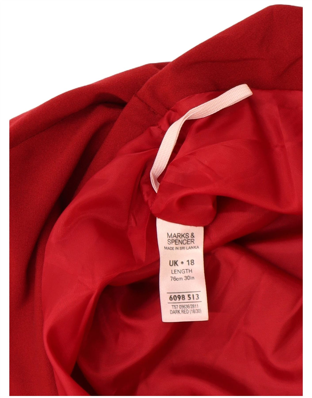 Marks & Spencer ženska suknja A-kroja UK 18 XL W38 Crveni poliester