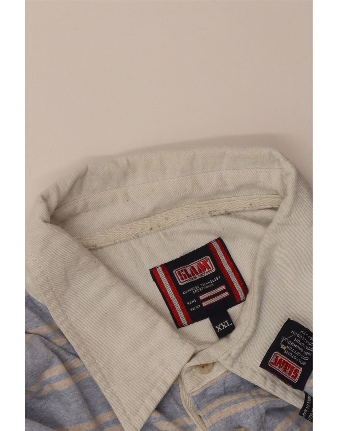 Slam muška polo majica dugih rukava 2XL pamuk na plave pruge