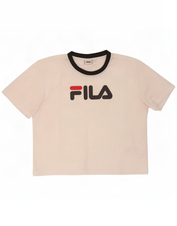 Fila Ženska majica s grafičkim motivima UK 16 Veliki bijeli poliester