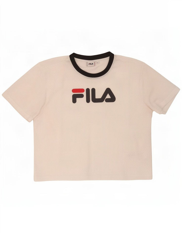 Fila Ženska majica s grafičkim motivima UK 16 Veliki bijeli poliester