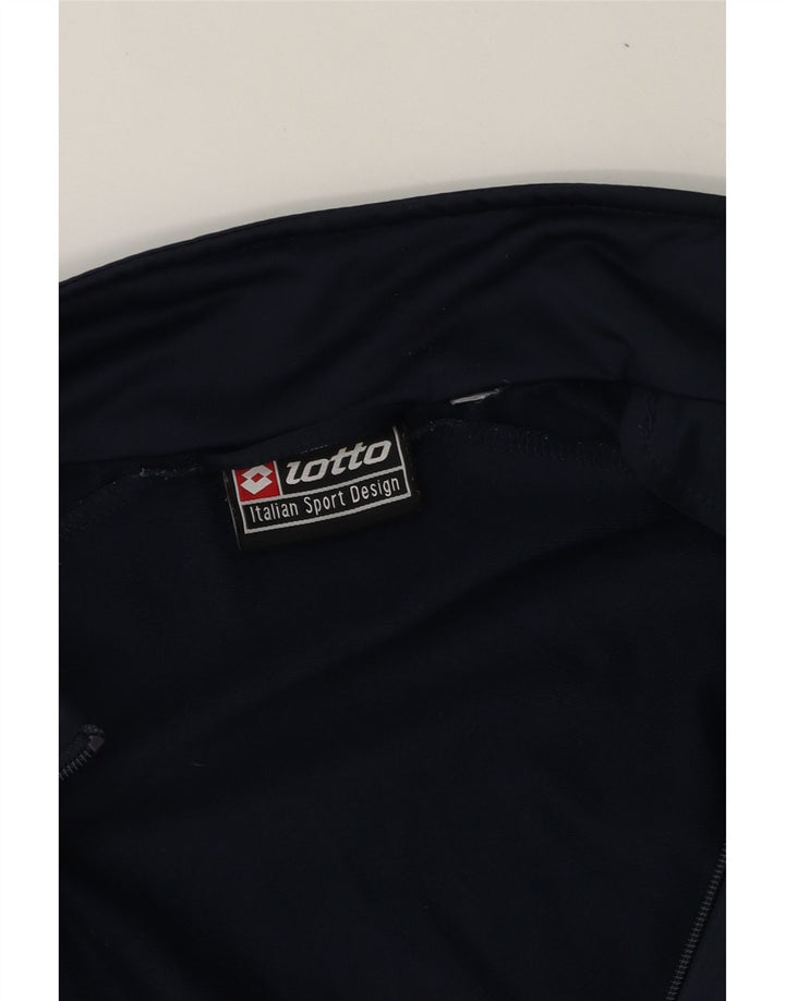 LOTTO Mens Tracksuit Top Jacket Large Navy Blue Colourblock Vintage Lotto and Second-Hand Lotto from Messina Hembry 