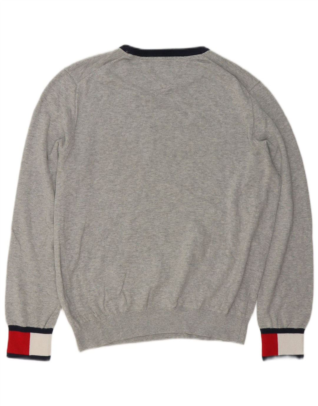 TOMMY HILFIGER Muški džemper s okruglim izrezom srednje sive boje