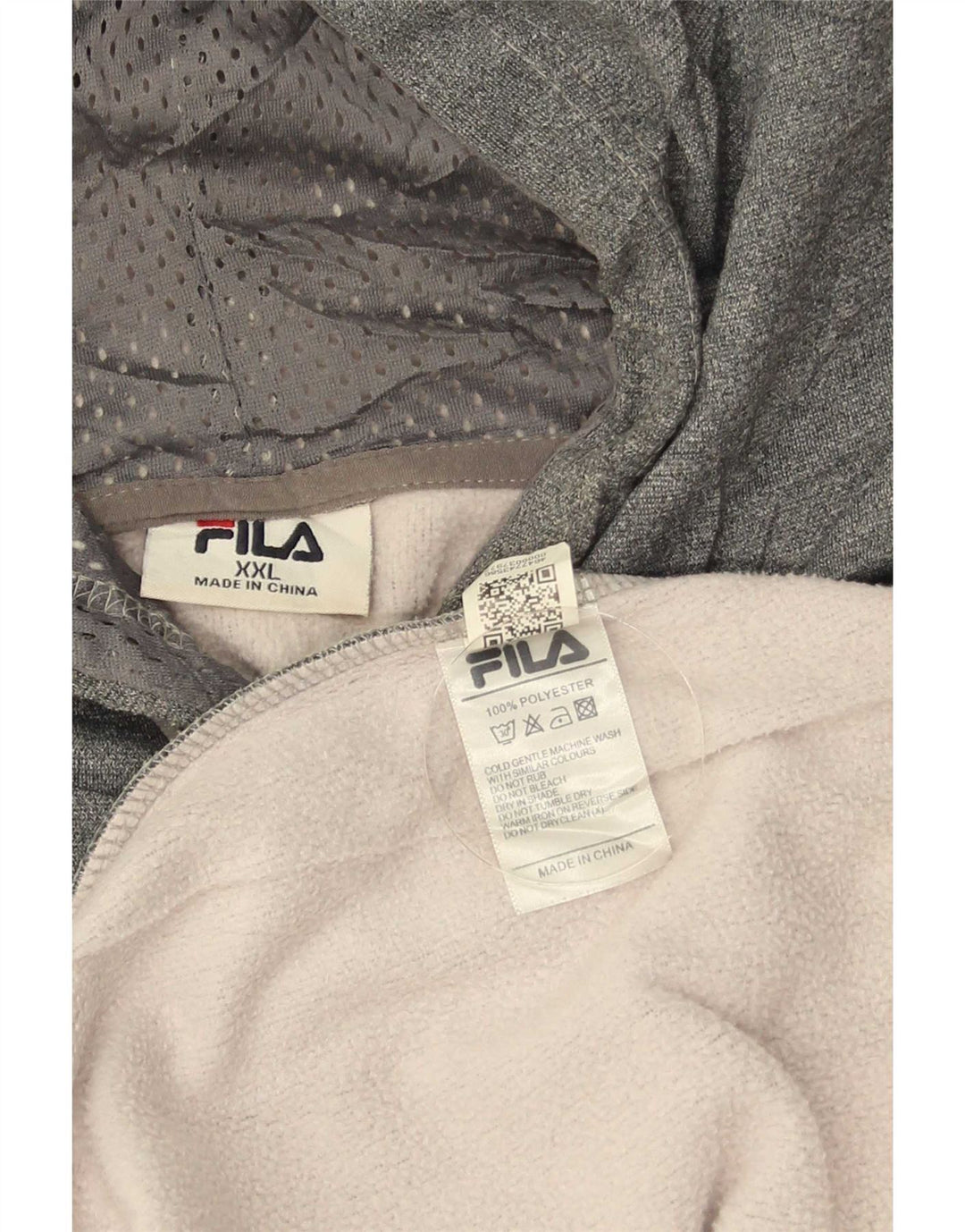Fila muška majica s kapuljačom s kapuljačom 2XL sivi poliester s blokovima boja