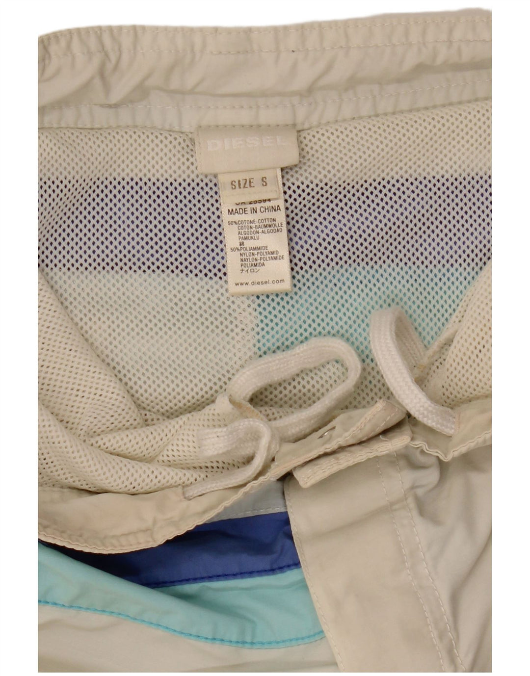DIESEL Muške kratke hlače za kupanje, pamuk na bijele pruge