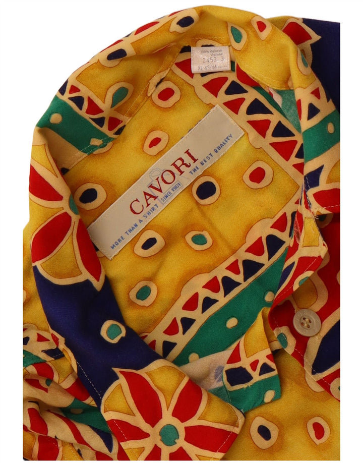 Cavori muška košulja kratkih rukava, veličina 43/44 XL, šareni patchwork