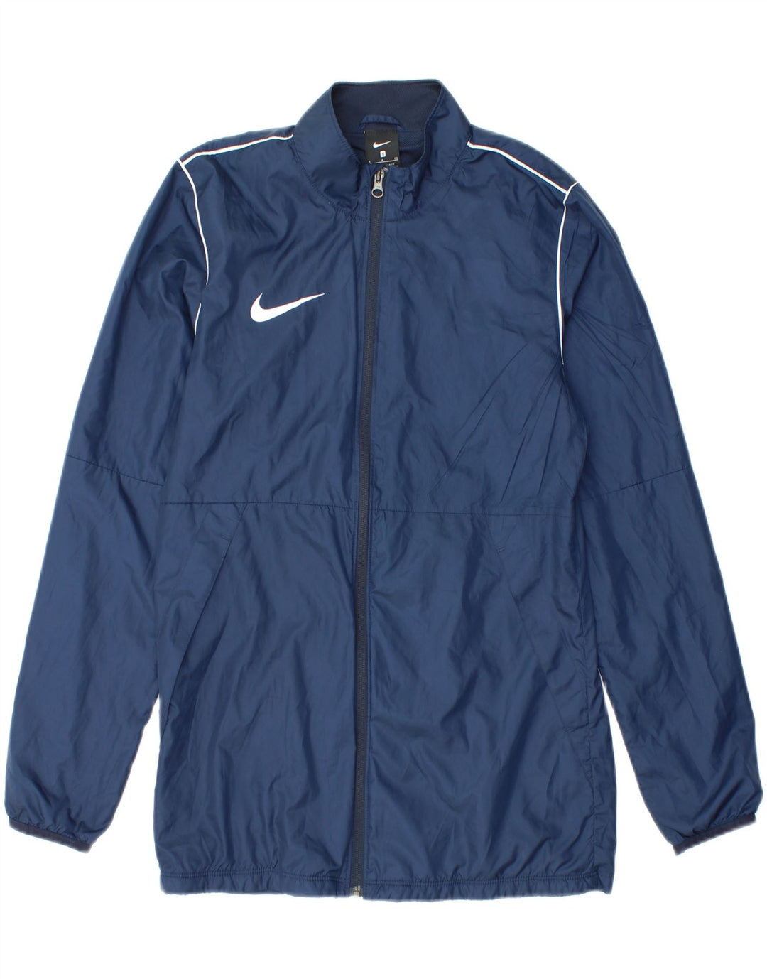 NIKE Mens Rain Jacket UK 36 Small Navy Blue Polyester Vintage Nike and Second-Hand Nike from Messina Hembry 