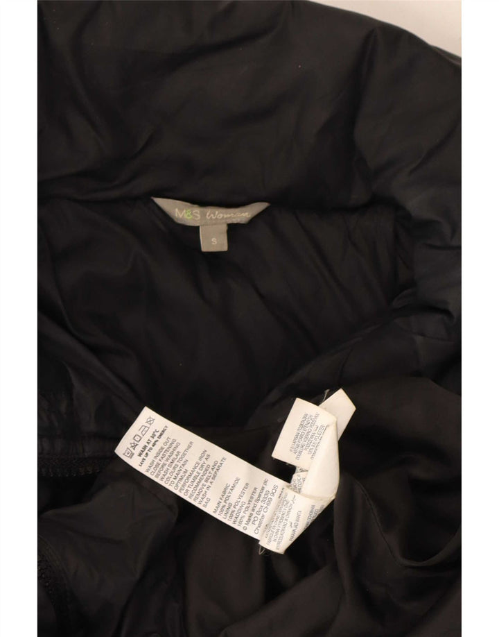 Marks & Spencer ženski preveliki podstavljeni kaput s kapuljačom UK 10 Small Black