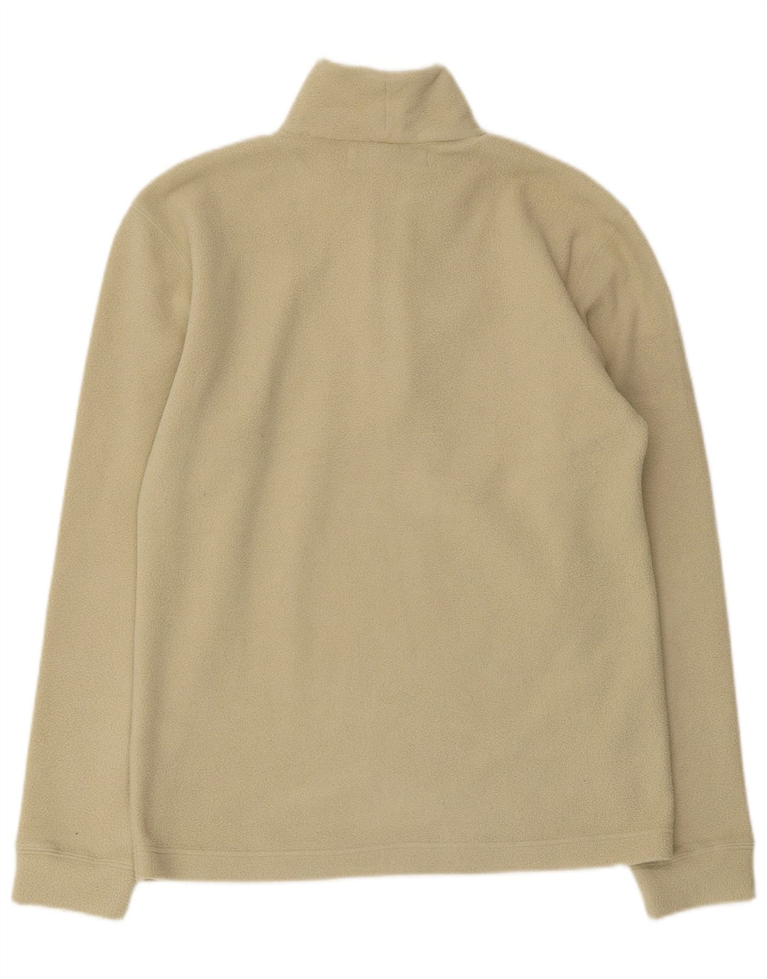 Vintage ženski džemper od flisa s patentnim izrezom srednje zelene boje