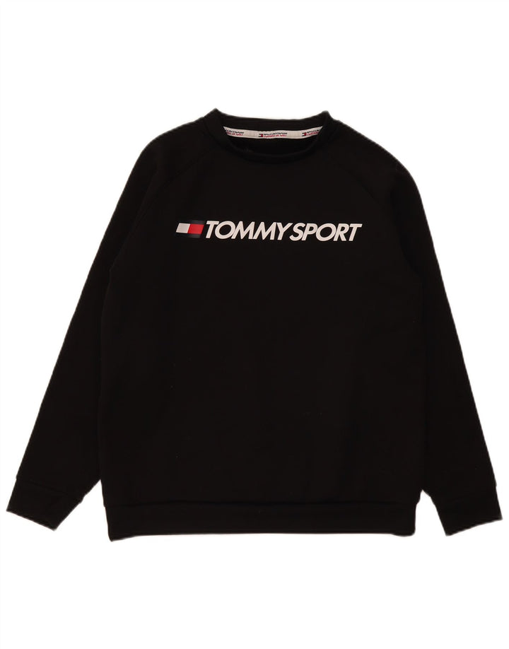 Tommy Hilfiger Ženska majica s grafičkim motivima UK 16 Veliki crni poliester