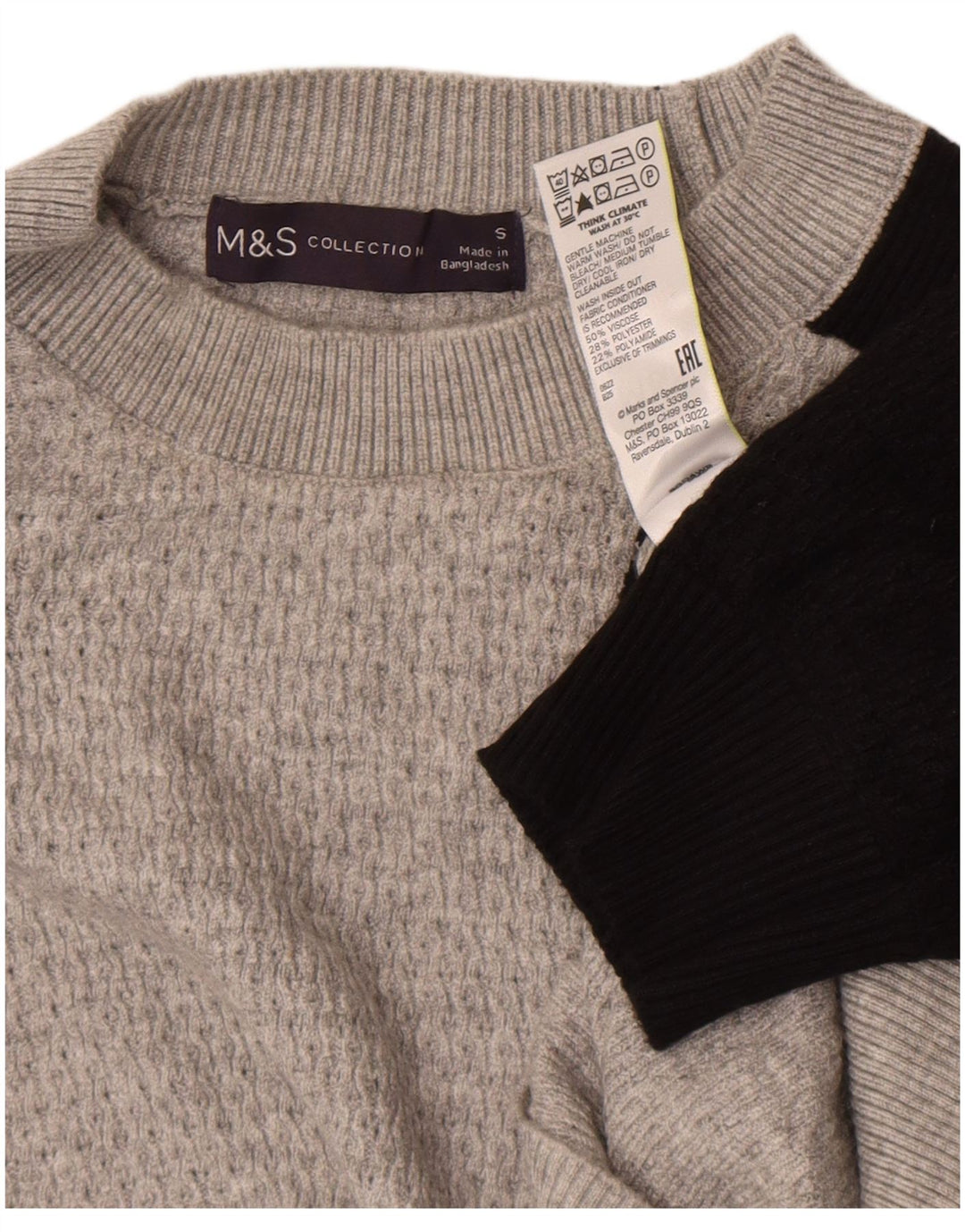 Marks & Spencer ženski džemper s okruglim izrezom UK 10 Small Gray