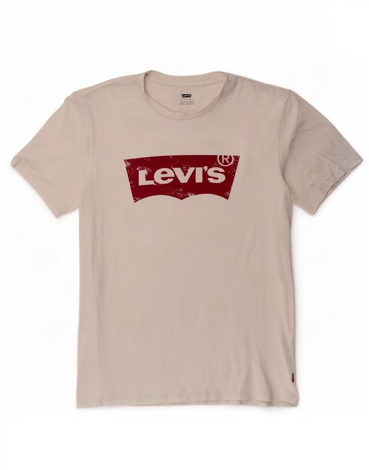 Gornja ženska majica kratkih rukava Levi's s grafičkim motivima UK 14 Srednje bijeli pamuk