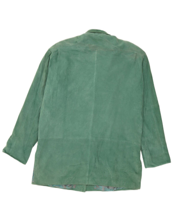 Vintage ženski kaput od antilop kože UK 18 XL zelena koža