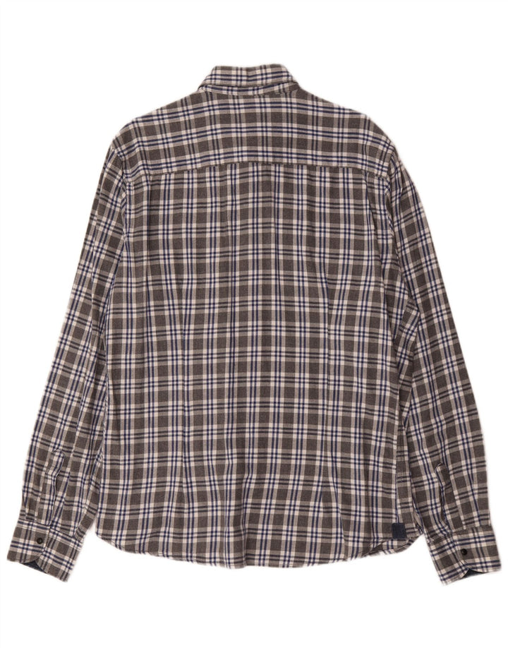 Yes Zee muška flanelska košulja 2XL sivi karirani pamuk