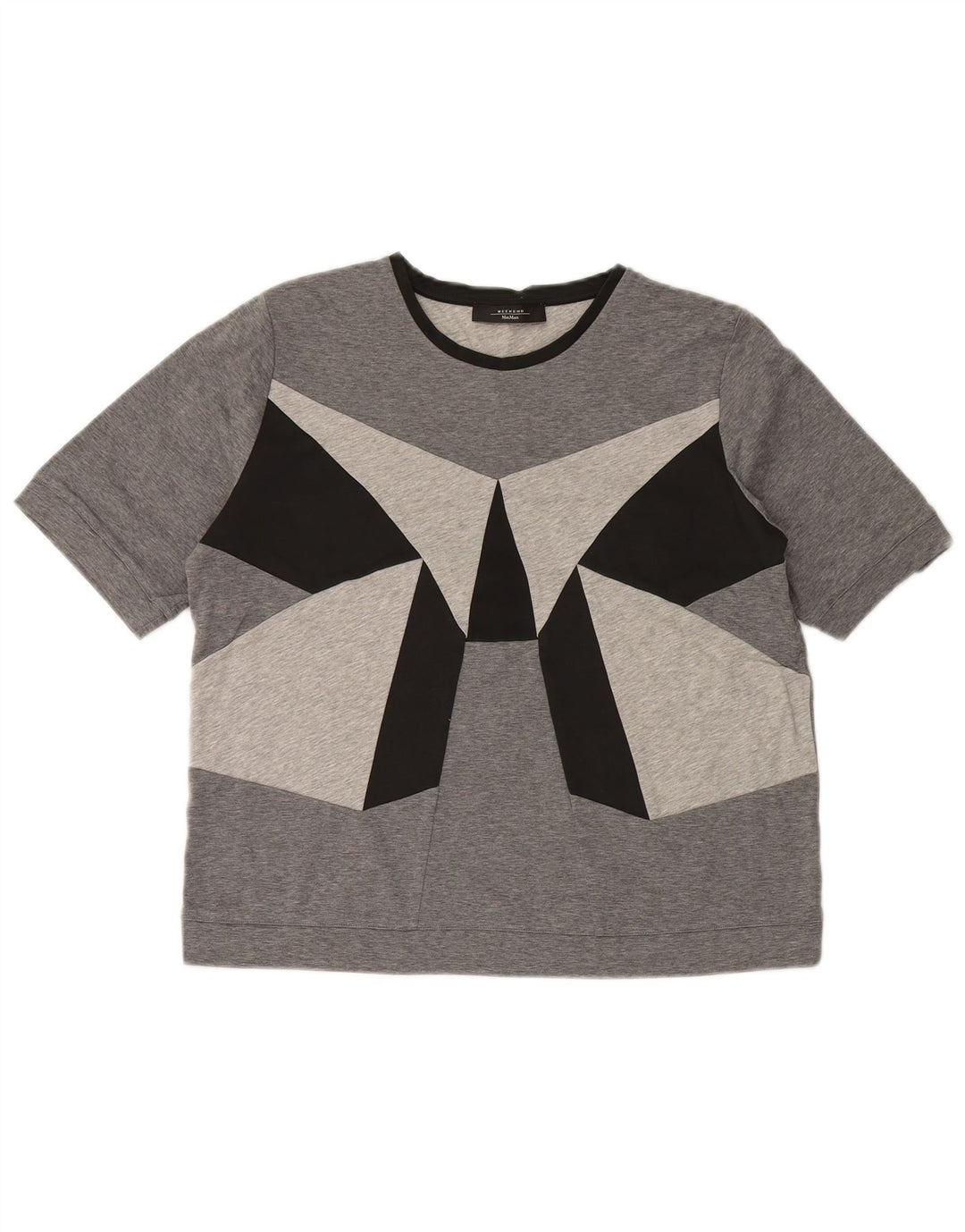 MAX MARA Ženska vikend majica kratkih rukava UK 16 Large Gray Colourblock