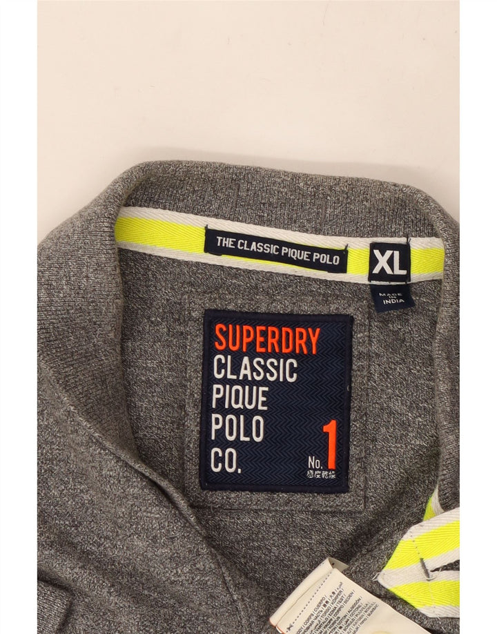 SUPERDRY muška polo majica XL sivi pamuk
